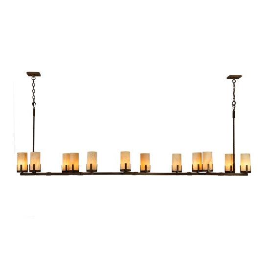 2nd Ave Lighting Cero 96" Long 12 Light Oblong Chandelier in Rustic Iron Finish