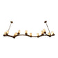 2nd Ave Lighting Cero 96" Long 12 Light Oblong Chandelier in Rustic Iron Finish