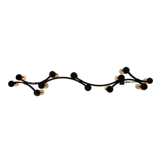 2nd Ave Lighting Cero 96" Long 12 Light Oblong Chandelier in Rustic Iron Finish