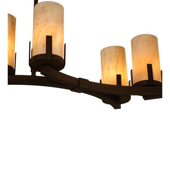 2nd Ave Lighting Cero 96" Long 12 Light Oblong Chandelier in Rustic Iron Finish