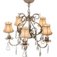 2nd Ave Lighting Chantilly 24" Wide 5 LT Chandelier in Antique Silver Finish