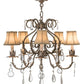 2nd Ave Lighting Chantilly 24" Wide 5 LT Chandelier in Antique Silver Finish
