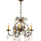 2nd Ave Lighting Chantilly 24" Wide 5 LT Chandelier in French Bronze Finish