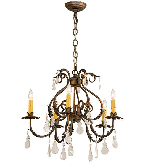 2nd Ave Lighting Chantilly 24" Wide 5 LT Chandelier in French Bronze Finish
