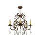 2nd Ave Lighting Chantilly 24" Wide 5 LT Chandelier in Pompeii Gold