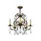 2nd Ave Lighting Chantilly 24" Wide 5 LT Chandelier in Pompeii Gold