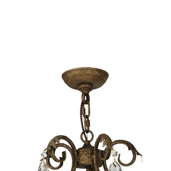 2nd Ave Lighting Chantilly 24" Wide 5 LT Chandelier in Pompeii Gold