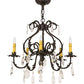 2nd Ave Lighting Chantilly 24" Wide 5 Light Chandelier in Chestnut Finish