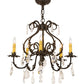 2nd Ave Lighting Chantilly 24" Wide 5 Light Chandelier in Chestnut Finish