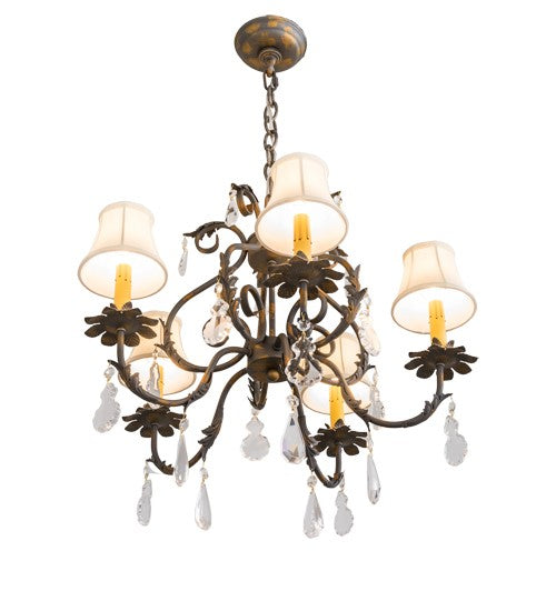 2nd Ave Lighting Chantilly 25" Wide 5 LT Chandelier in French Bronze Finish
