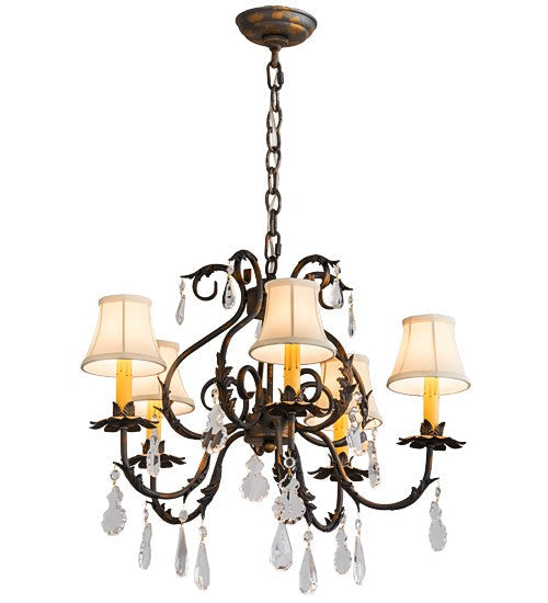2nd Ave Lighting Chantilly 25" Wide 5 LT Chandelier in French Bronze Finish