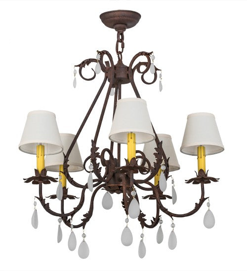 2nd Ave Lighting Chantilly 25" Wide 5 LT Chandelier in Rusty Nail Finish