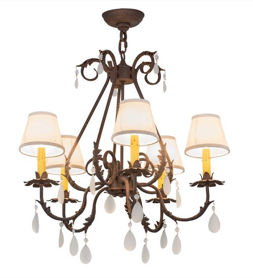 2nd Ave Lighting Chantilly 25" Wide 5 LT Chandelier in Rusty Nail Finish