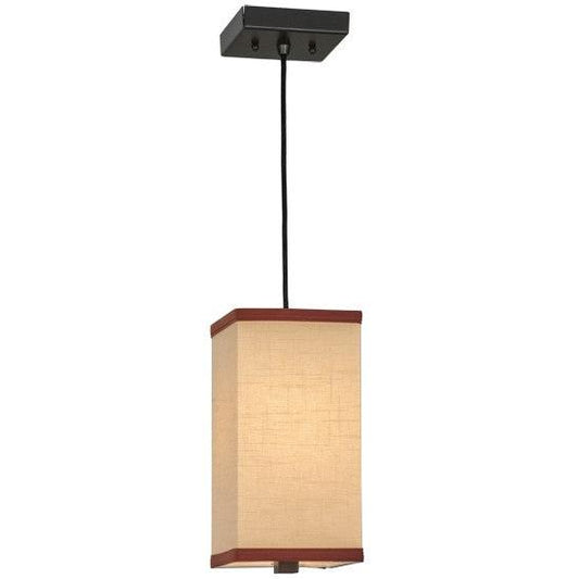 2nd Ave Lighting Charisma 6" Square Textrene Mini Pendant in Timeless Bronze