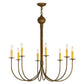 2nd Ave Lighting Cheal 36" Wide 8 Lt Chandelier in Antique Brass Matte Finish