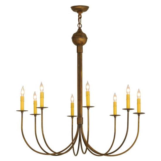 2nd Ave Lighting Cheal 36" Wide 8 Lt Chandelier in Antique Brass Matte Finish