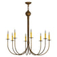 2nd Ave Lighting Cheal 36" Wide 8 Lt Chandelier in Antique Brass Matte Finish
