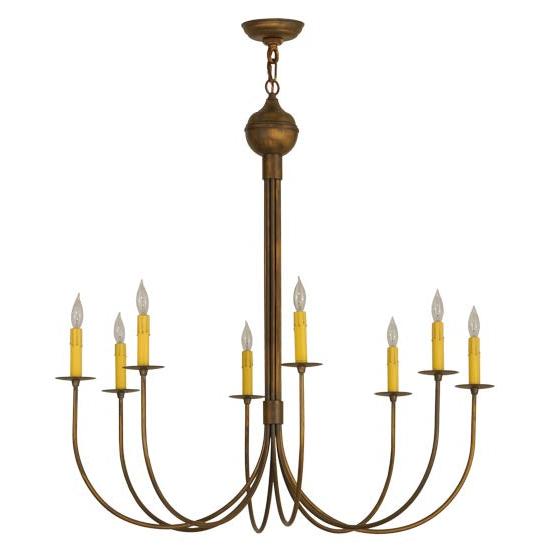 2nd Ave Lighting Cheal 36" Wide 8 Lt Chandelier in Antique Brass Matte Finish