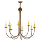 2nd Ave Lighting Cheal 36" Wide 8 Lt Chandelier in Antique Brass Matte Finish