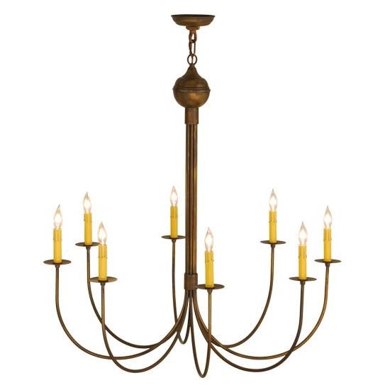 2nd Ave Lighting Cheal 36" Wide 8 Lt Chandelier in Antique Brass Matte Finish