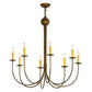 2nd Ave Lighting Cheal 36" Wide 8 Lt Chandelier in Antique Brass Matte Finish