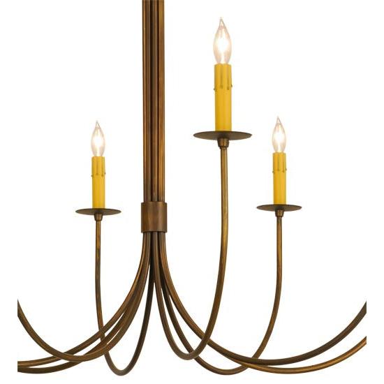 2nd Ave Lighting Cheal 36" Wide 8 Lt Chandelier in Antique Brass Matte Finish