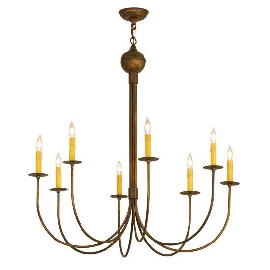 2nd Ave Lighting Cheal 36" Wide 8 Lt Chandelier in Antique Brass Matte Finish
