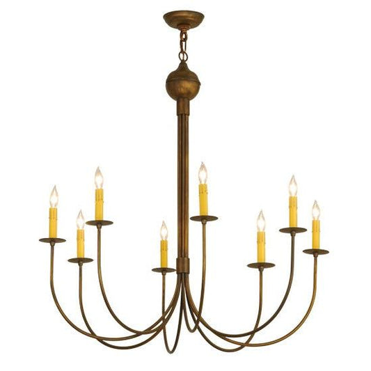 2nd Ave Lighting Cheal 36" Wide 8 Lt Chandelier in Antique Brass Matte Finish