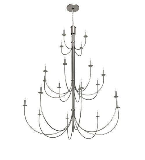 2nd Ave Lighting Cheal 72" Wide 20 Light Chandelier in Nickel Finish