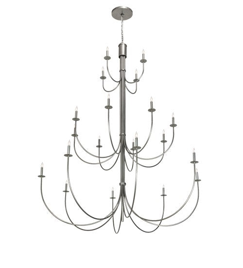2nd Ave Lighting Cheal 72" Wide 20 Light Chandelier in Nickel Finish