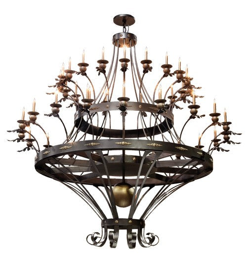 2nd Ave Lighting Chloe 112" Wide 40 Light Chandelier in Oil Rubbed Bronze Finish