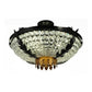 2nd Ave Lighting Chrisanne 24" Wide Crystal Flushmount in Glossy Black Finish