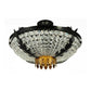 2nd Ave Lighting Chrisanne 24" Wide Crystal Flushmount in Glossy Black Finish