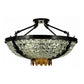 2nd Ave Lighting Chrisanne 24" Wide Crystal Flushmount in Glossy Black Finish