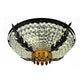 2nd Ave Lighting Chrisanne 24" Wide Crystal Flushmount in Glossy Black Finish