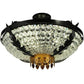 2nd Ave Lighting Chrisanne 24" Wide Crystal Flushmount in Glossy Black Finish
