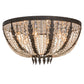 2nd Ave Lighting Chrisanne 32" Crystal Flushmount in Chestnut Finish