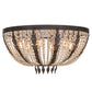 2nd Ave Lighting Chrisanne 32" Crystal Flushmount in Chestnut Finish