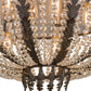 2nd Ave Lighting Chrisanne 32" Crystal Flushmount in Chestnut Finish