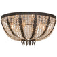 2nd Ave Lighting Chrisanne 32" Crystal Flushmount in Chestnut Finish