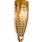 2nd Ave Lighting Chrisanne 6" Wide Crystal LED Wall Sconce in Transparent Gold Over Nickel Finish
