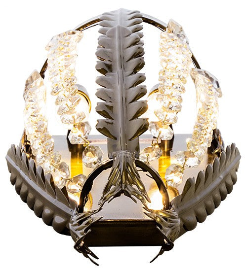 2nd Ave Lighting Chrisanne 7" Wide Crystal Wall Sconce in Transparent Gold