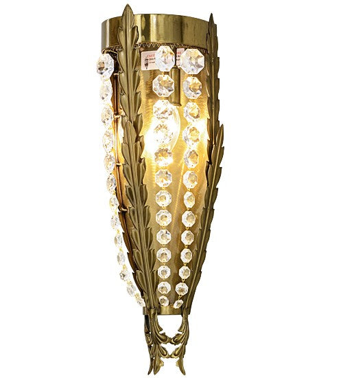 2nd Ave Lighting Chrisanne 7" Wide Crystal Wall Sconce in Transparent Gold