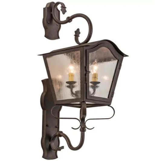 2nd Ave Lighting Christian 12" 4-Light E12 Base Clear Seeded Glass Cajun Spice Wall Sconce