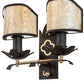 2nd Ave Lighting Church 14" Wide 2 Light Wall Sconce in Oil Rubbed Bronze With Gold Accents