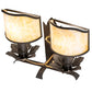 2nd Ave Lighting Church 14" Wide 2 Light Wall Sconce in Oil Rubbed Bronze With Gold Accents