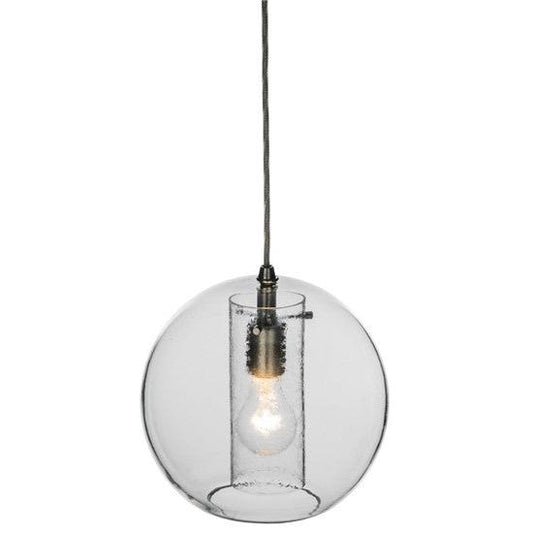 2nd Ave Lighting Cilindro 10" Bola Mini Pendant With Clear Glass Finish