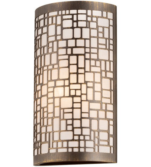 2nd Ave Lighting Cilindro 10" Deco Wall Sconce in Antique Brass Finish