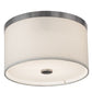 2nd Ave Lighting Cilindro 10" Flushmount in Nickel Finish