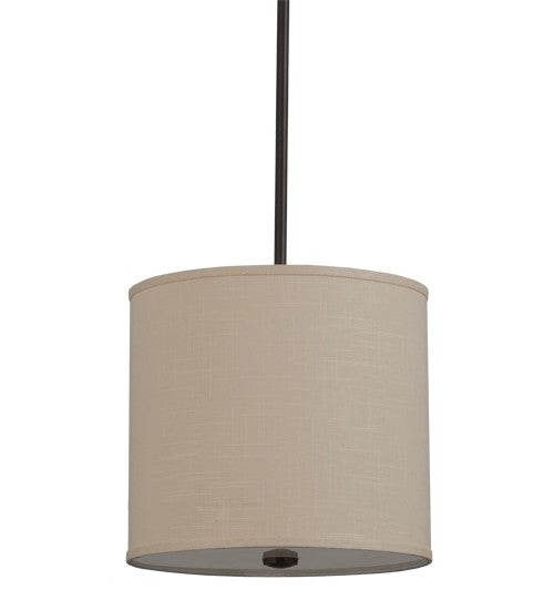 2nd Ave Lighting Cilindro 12" Beige Textrene Pendant in Timeless Bronze